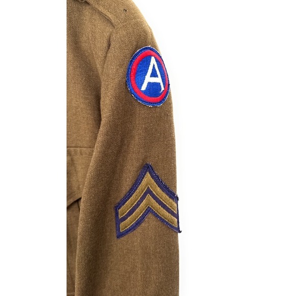 WWII Army Jacket 3rd Brown Coat Jacket - Picture 3 of 7